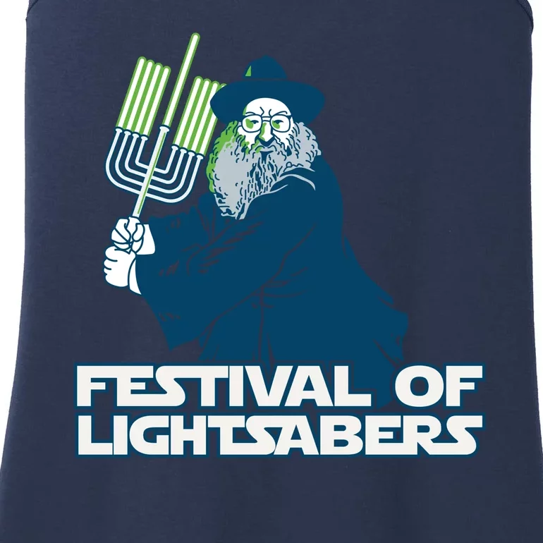 Festival Of Lightsabers Jewish Star Ladies Essential Tank