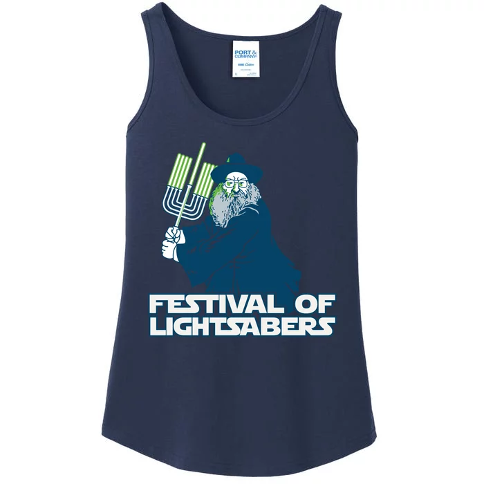 Festival Of Lightsabers Jewish Star Ladies Essential Tank