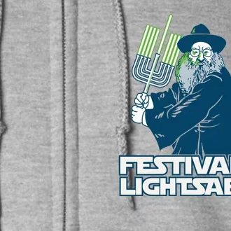 Festival Of Lightsabers Jewish Star Full Zip Hoodie