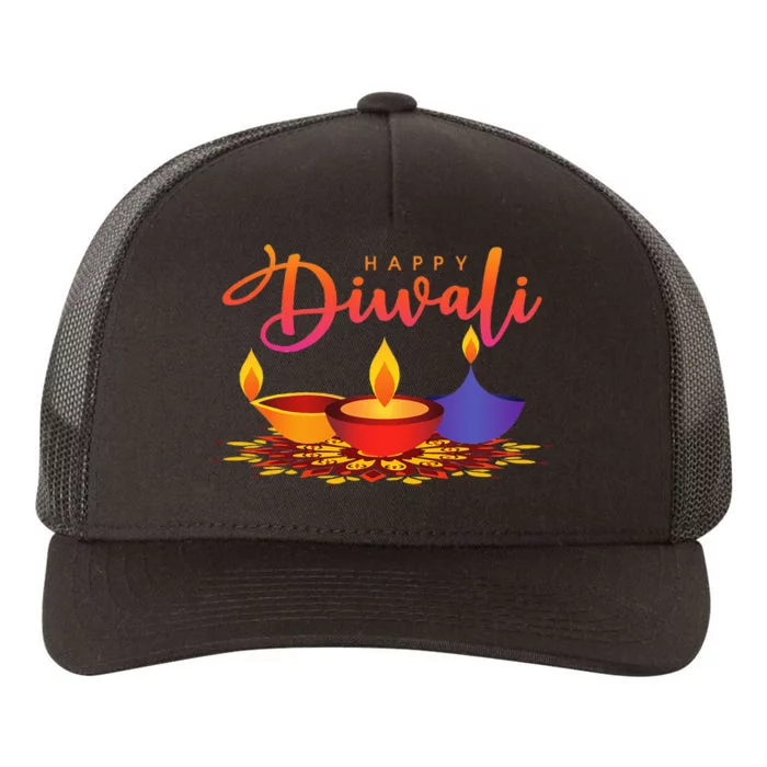 Festival of Light Happy Diwali Yupoong Adult 5-Panel Trucker Hat