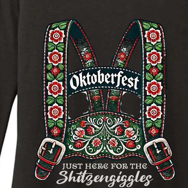 Funny Oktoberfest Lederhosen Womens CVC Long Sleeve Shirt