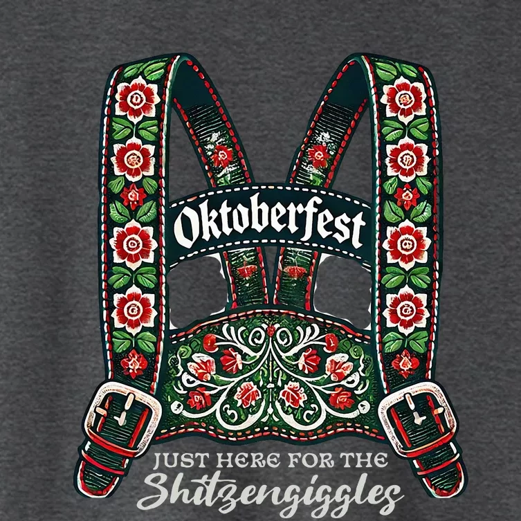 Funny Oktoberfest Lederhosen Women's Crop Top Tee