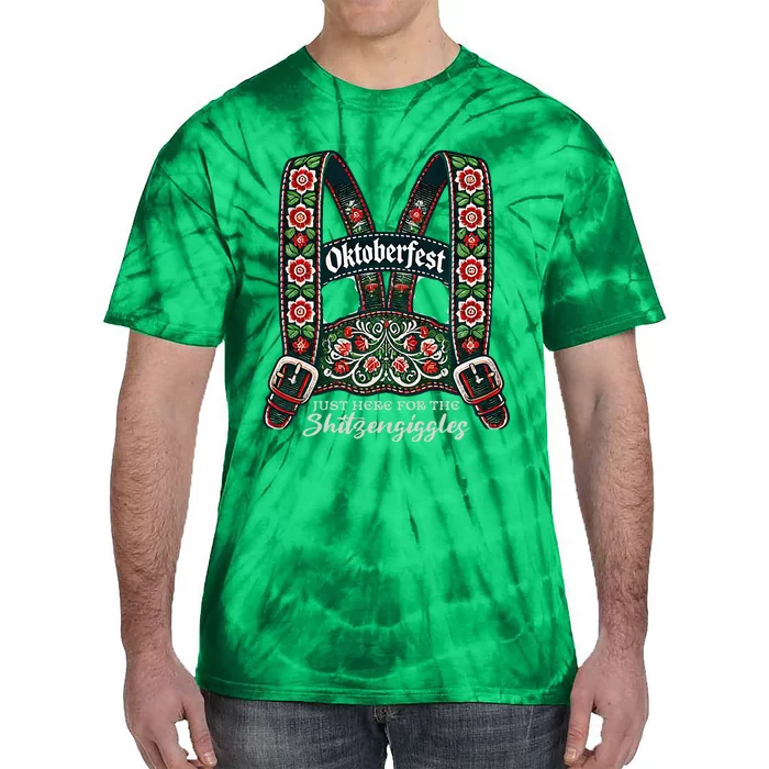 Funny Oktoberfest Lederhosen Tie-Dye T-Shirt