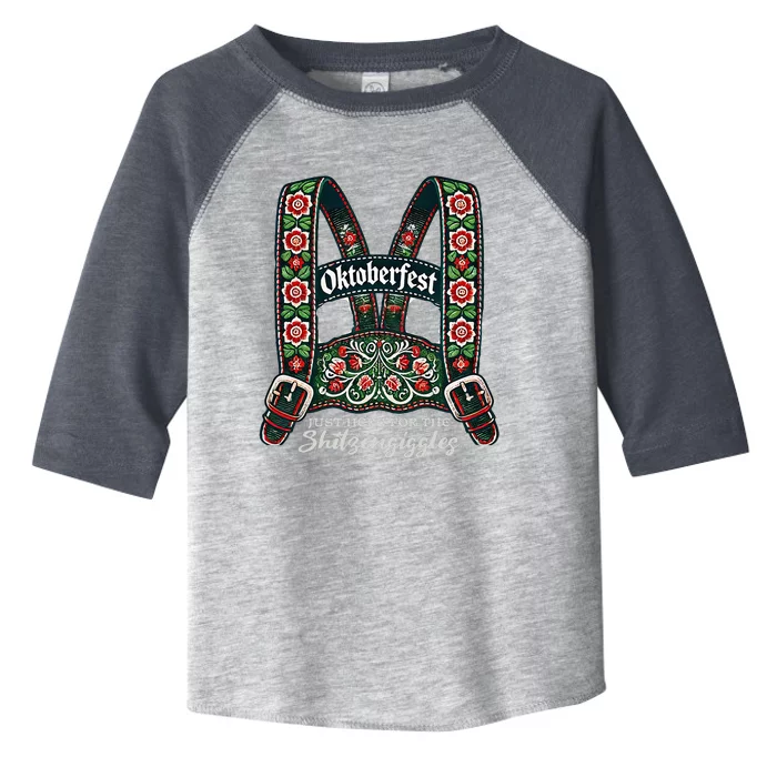 Funny Oktoberfest Lederhosen Toddler Fine Jersey T-Shirt