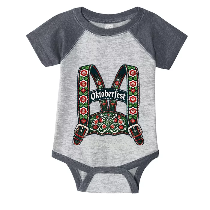 Funny Oktoberfest Lederhosen Infant Baby Jersey Bodysuit