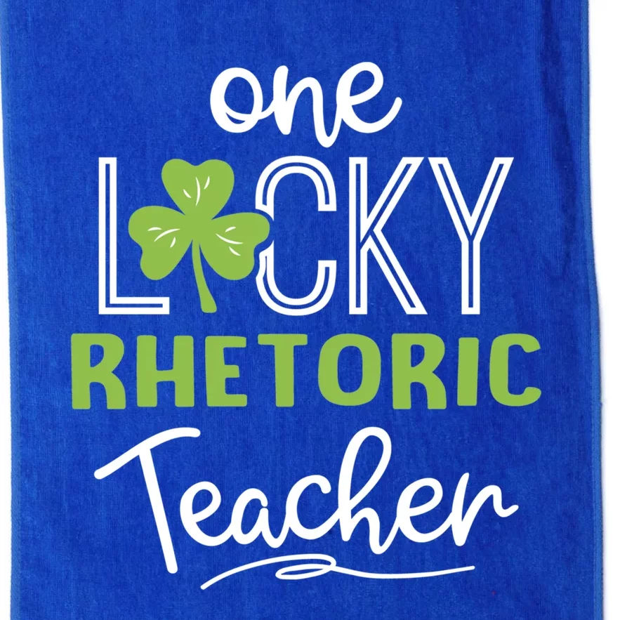 Funny One Lucky Rhetoric Teacher Gift St Patricks Day Gift Platinum Collection Golf Towel