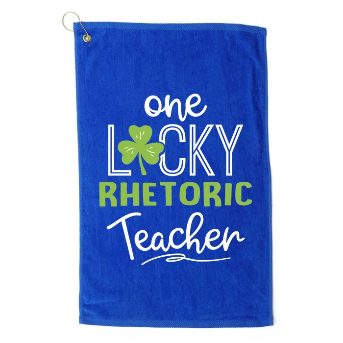 Funny One Lucky Rhetoric Teacher Gift St Patricks Day Gift Platinum Collection Golf Towel