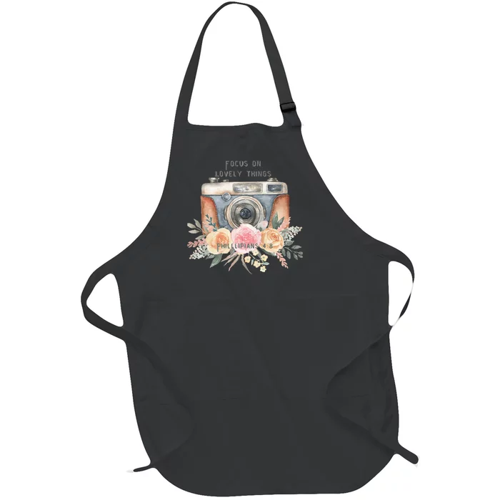 Focus On Lovely Things Full-Length Apron With Pocket