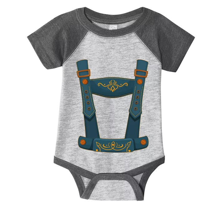 Funny Oktoberfest Lederhosen Costume Infant Baby Jersey Bodysuit