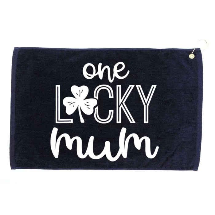 Funny One Lucky Mum St Patricks Day Gift Gift Grommeted Golf Towel