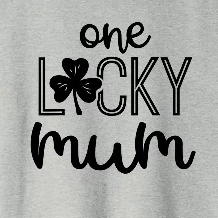 Funny One Lucky Mum St Patricks Day Gift Gift Women's Crop Top Tee