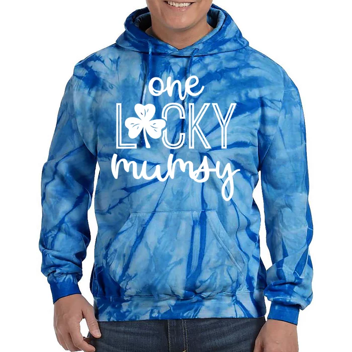 Funny One Lucky Mumsy St Patricks Day Gift Cute Gift Tie Dye Hoodie