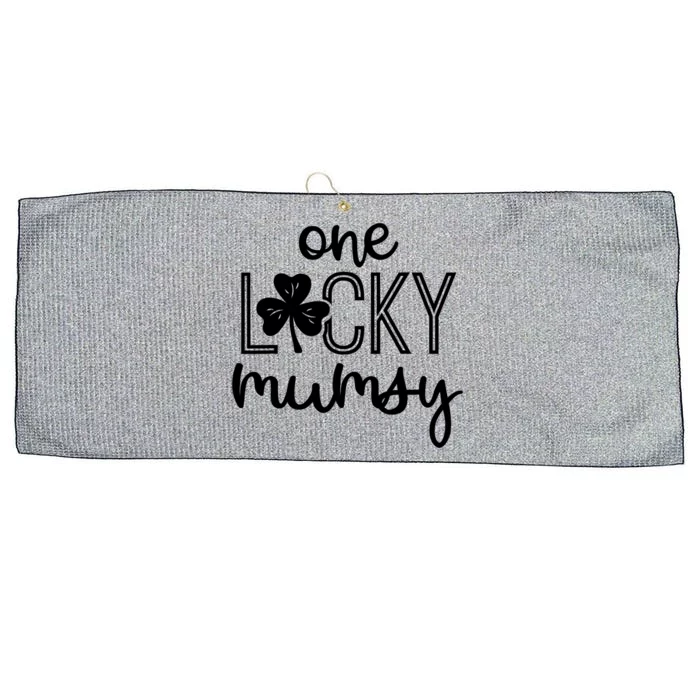 Funny One Lucky Mumsy St Patricks Day Gift Cute Gift Large Microfiber Waffle Golf Towel