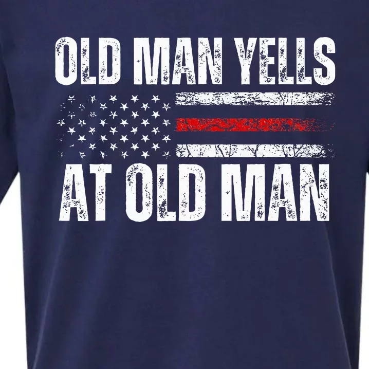 Funny Old Man Yells At Old Man Biden Trump Debates 2024 Sueded Cloud Jersey T-Shirt