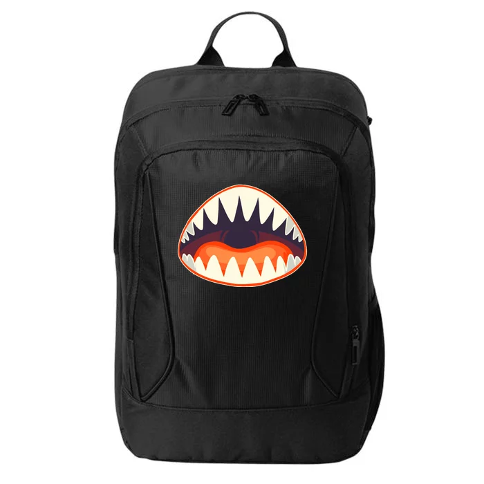 Funny Open Mouth Shark Attack City Backpack