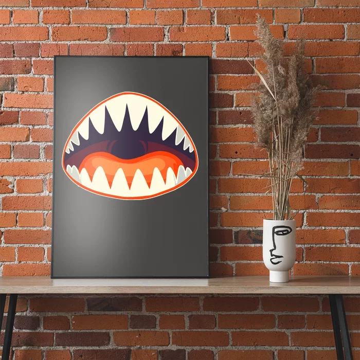 Funny Open Mouth Shark Attack Poster