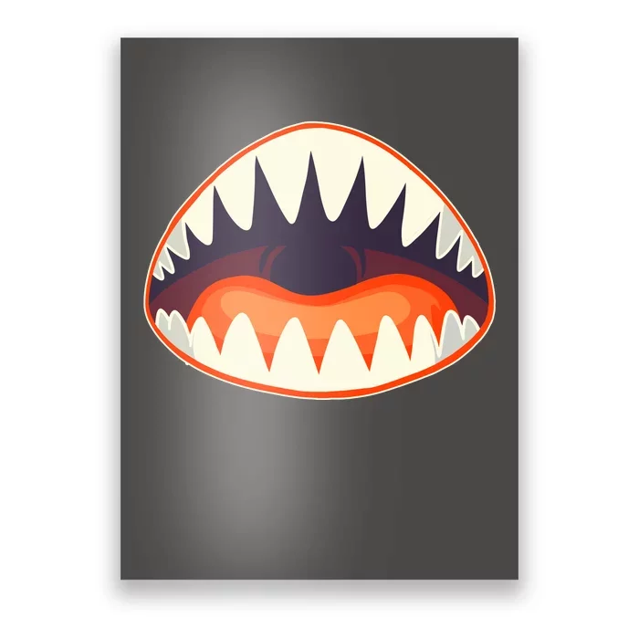 Funny Open Mouth Shark Attack Poster