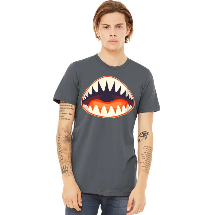 Funny Open Mouth Shark Attack Premium T-Shirt