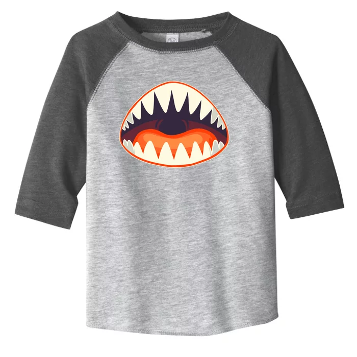 Funny Open Mouth Shark Attack Toddler Fine Jersey T-Shirt