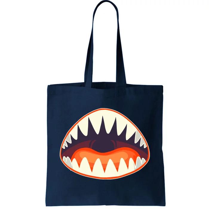 Funny Open Mouth Shark Attack Tote Bag