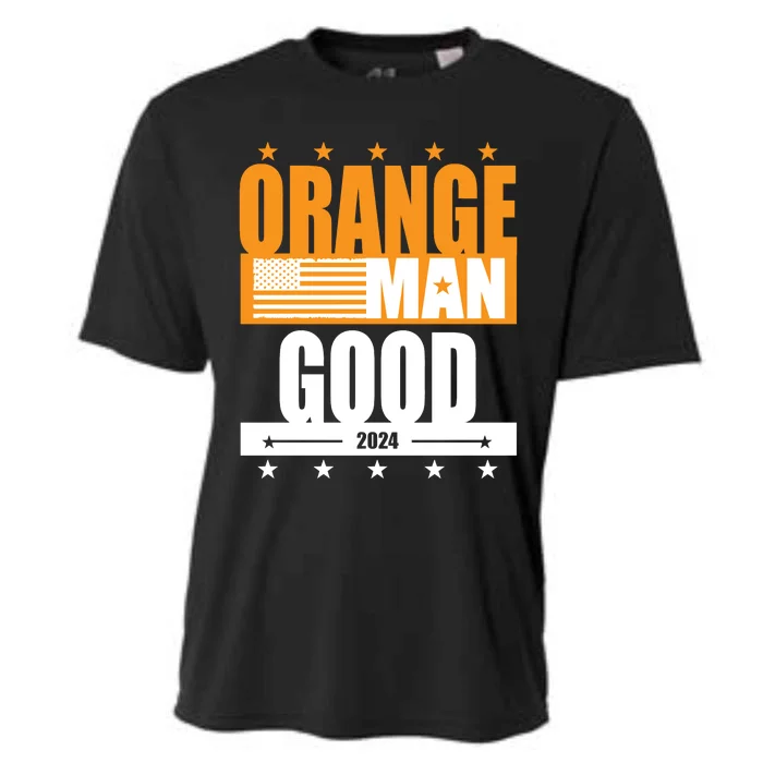 Funny Orange Man Good Meme Funny Patriotic American Meme Patriotic Shirt Cooling Performance Crew T-Shirt