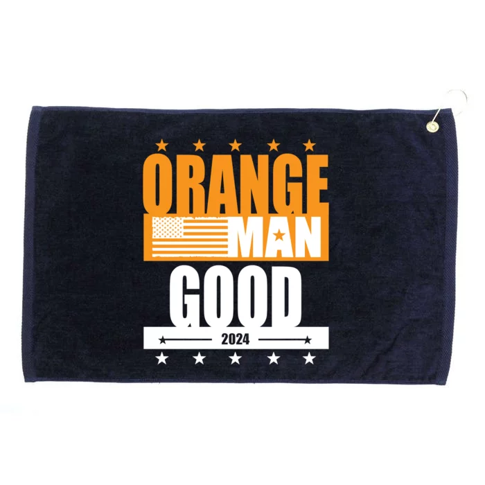 Funny Orange Man Good Meme Funny Patriotic American Meme Patriotic Shirt Grommeted Golf Towel