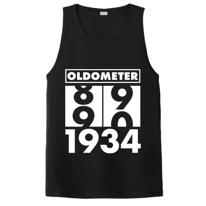 Funny Oldometer Made In 1934 90th Birthday Performance Tank