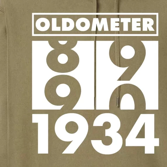 Funny Oldometer Made In 1934 90th Birthday Premium Hoodie