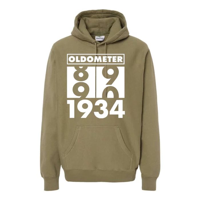 Funny Oldometer Made In 1934 90th Birthday Premium Hoodie