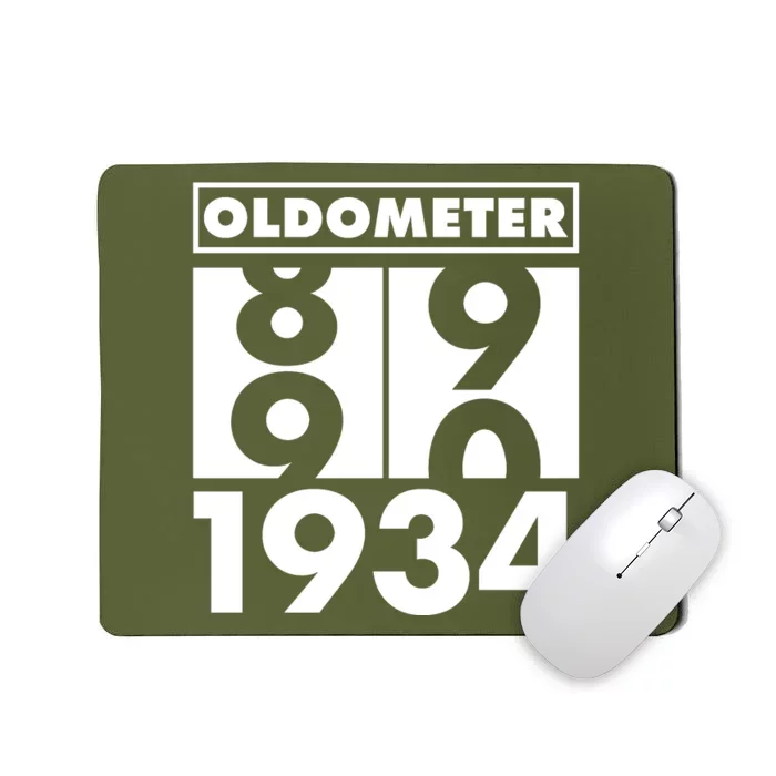 Funny Oldometer Made In 1934 90th Birthday Mousepad