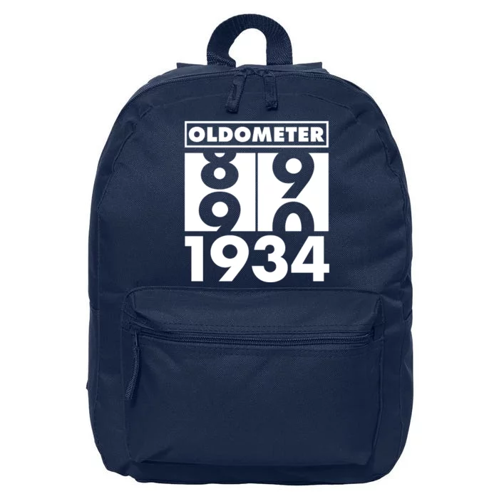 Funny Oldometer Made In 1934 90th Birthday 16 in Basic Backpack