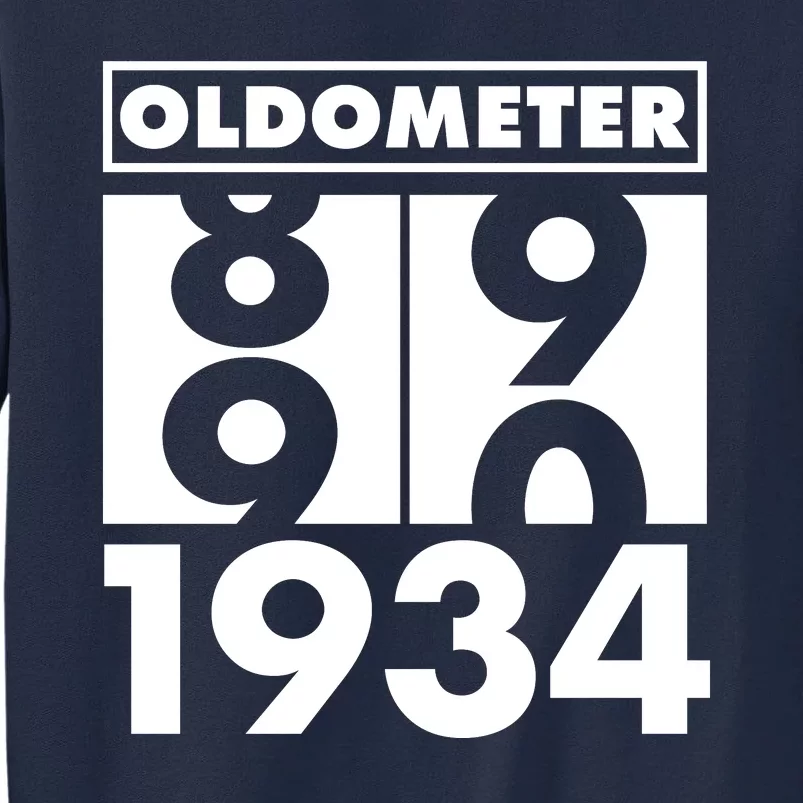 Funny Oldometer Made In 1934 90th Birthday Tall Sweatshirt