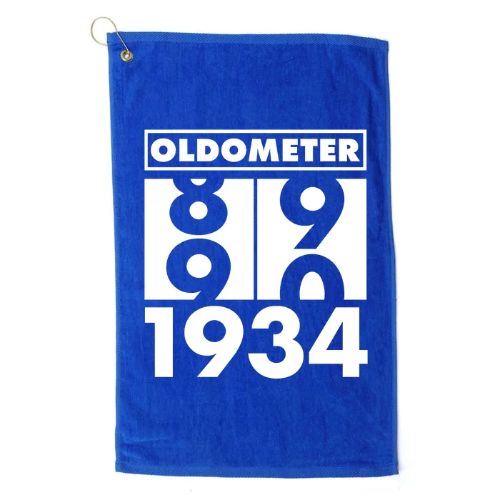 Funny Oldometer Made In 1934 90th Birthday Platinum Collection Golf Towel