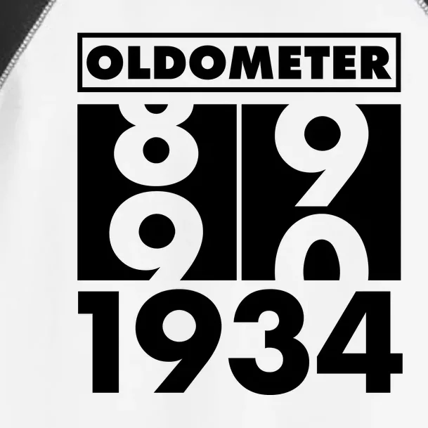 Funny Oldometer Made In 1934 90th Birthday Toddler Fine Jersey T-Shirt