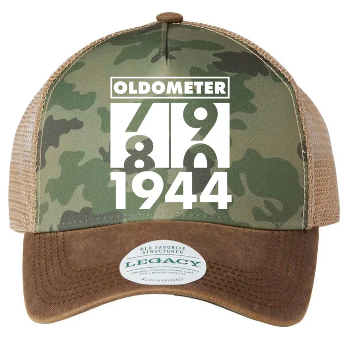 Funny Oldometer Made In 1944 80th Birthday Legacy Tie Dye Trucker Hat