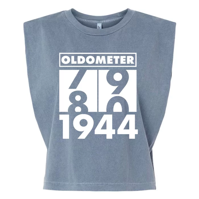 Funny Oldometer Made In 1944 80th Birthday Garment-Dyed Women's Muscle Tee