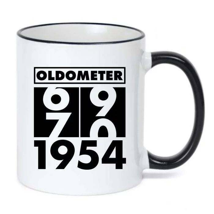 Funny Oldometer Made In 1954 70th Birthday Black Color Changing Mug