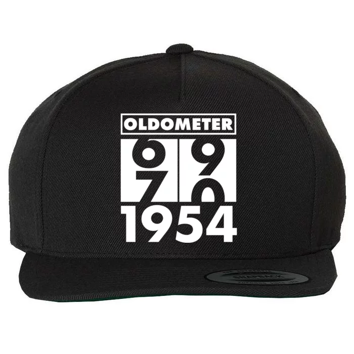 Funny Oldometer Made In 1954 70th Birthday Wool Snapback Cap