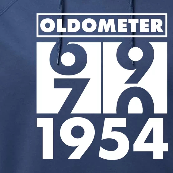 Funny Oldometer Made In 1954 70th Birthday Performance Fleece Hoodie