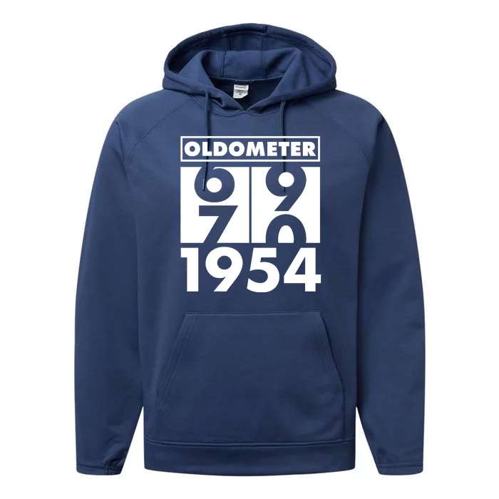 Funny Oldometer Made In 1954 70th Birthday Performance Fleece Hoodie