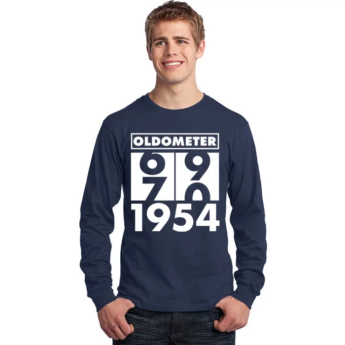 Funny Oldometer Made In 1954 70th Birthday Tall Long Sleeve T-Shirt