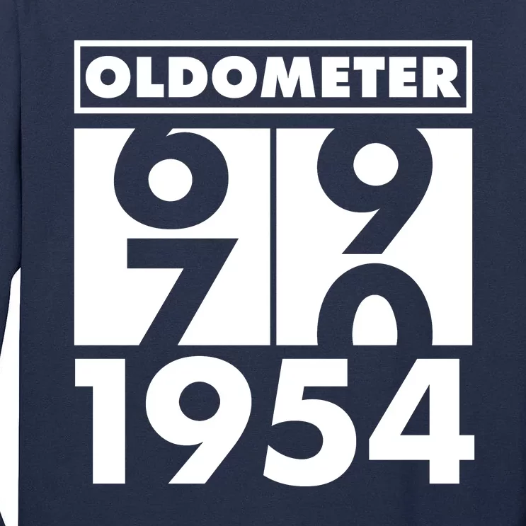 Funny Oldometer Made In 1954 70th Birthday Tall Long Sleeve T-Shirt