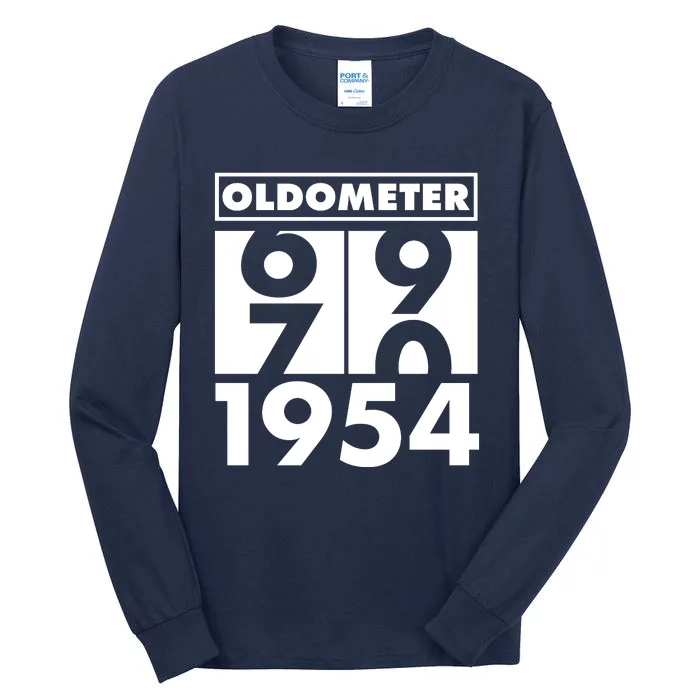 Funny Oldometer Made In 1954 70th Birthday Tall Long Sleeve T-Shirt