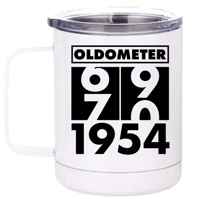 Funny Oldometer Made In 1954 70th Birthday Front & Back 12oz Stainless Steel Tumbler Cup