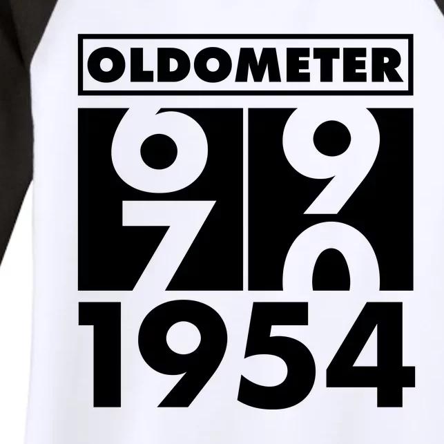 Funny Oldometer Made In 1954 70th Birthday Women's Tri-Blend 3/4-Sleeve Raglan Shirt