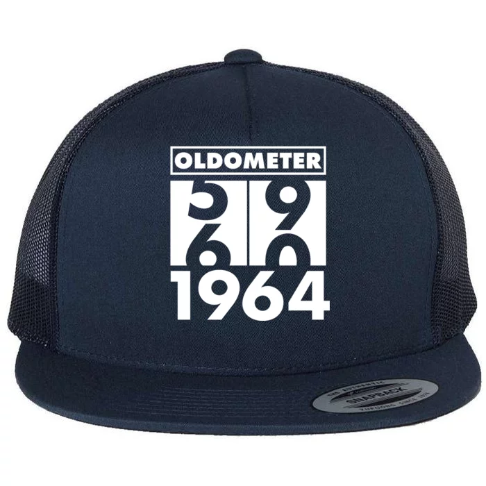 Funny Oldometer Made In 1964 60th Birthday Flat Bill Trucker Hat