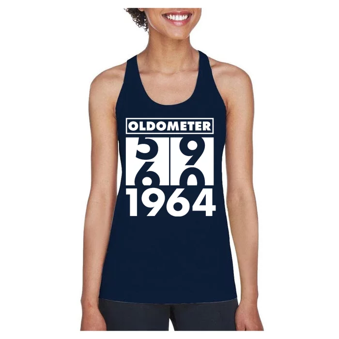 Funny Oldometer Made In 1964 60th Birthday Women's Racerback Tank