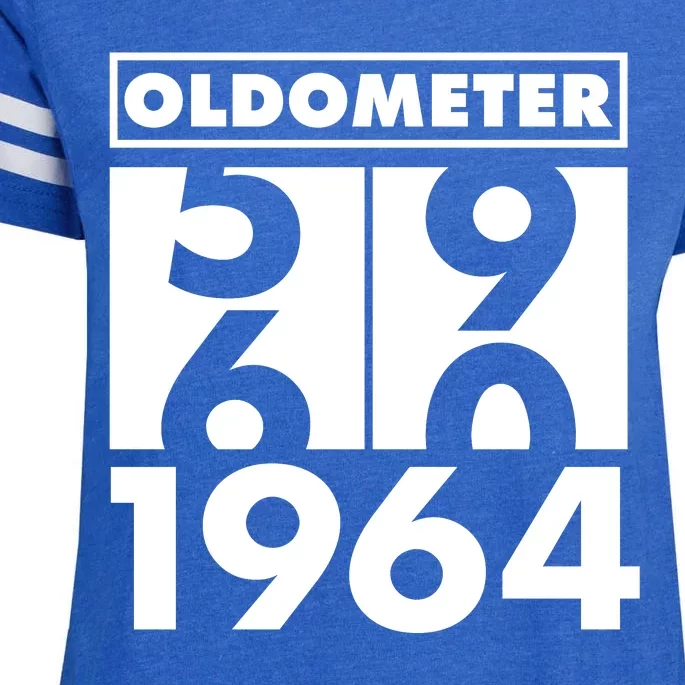 Funny Oldometer Made In 1964 60th Birthday Enza Ladies Jersey Football T-Shirt