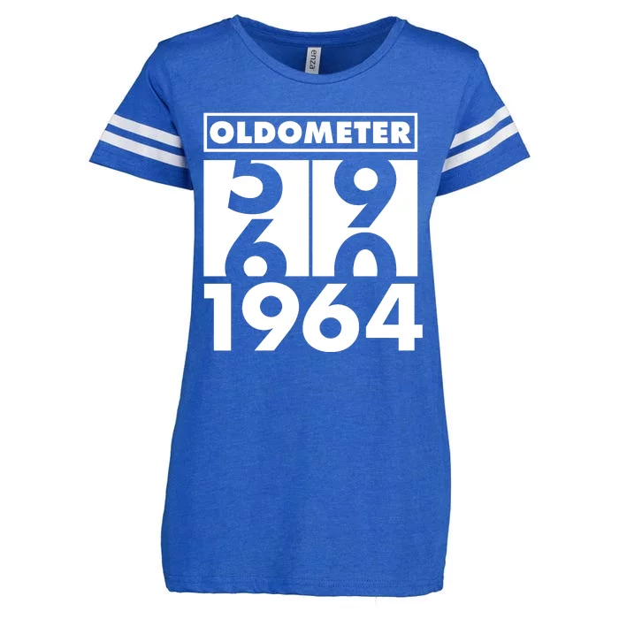 Funny Oldometer Made In 1964 60th Birthday Enza Ladies Jersey Football T-Shirt