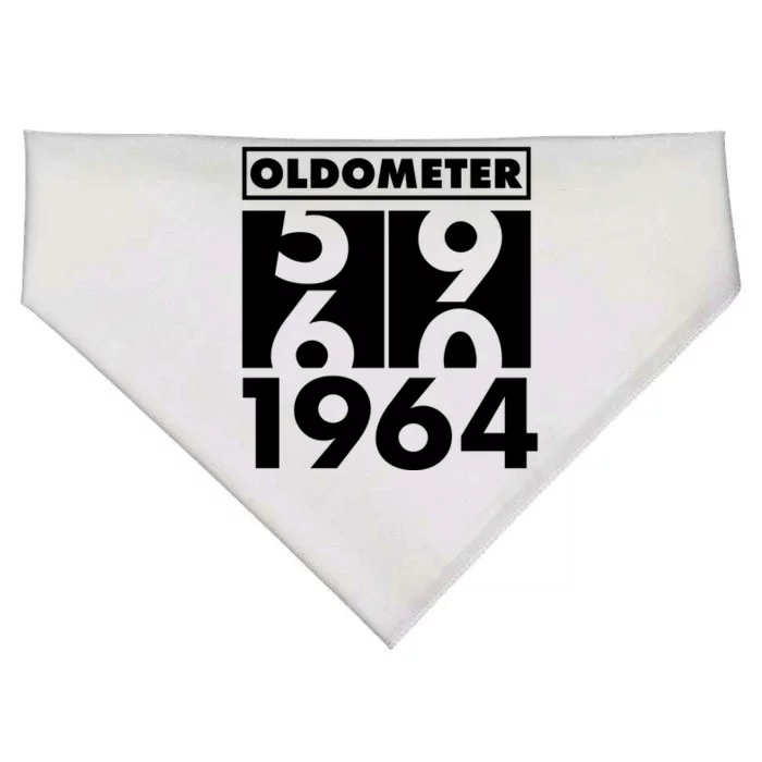 Funny Oldometer Made In 1964 60th Birthday USA-Made Doggie Bandana